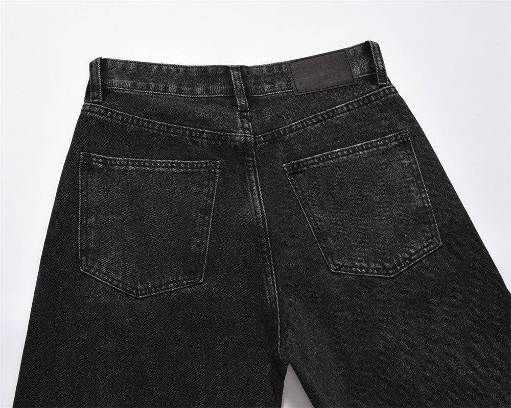 Neutral Washed Faded Loose Denim Pants PinkLimes Trending Streetwear