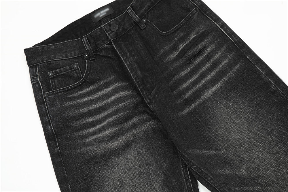 Loose Fit Washed Denim Straight Jeans PinkLimes Trending Streetwear