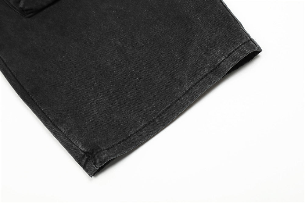 Multi-Pocket Crane Tactical Denim Pants PinkLimes Trending Streetwear