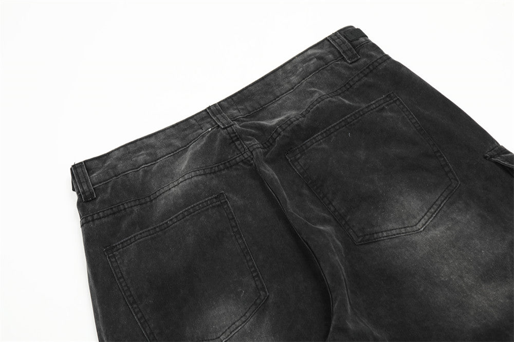 Multi-Pocket Crane Tactical Denim Pants PinkLimes Trending Streetwear