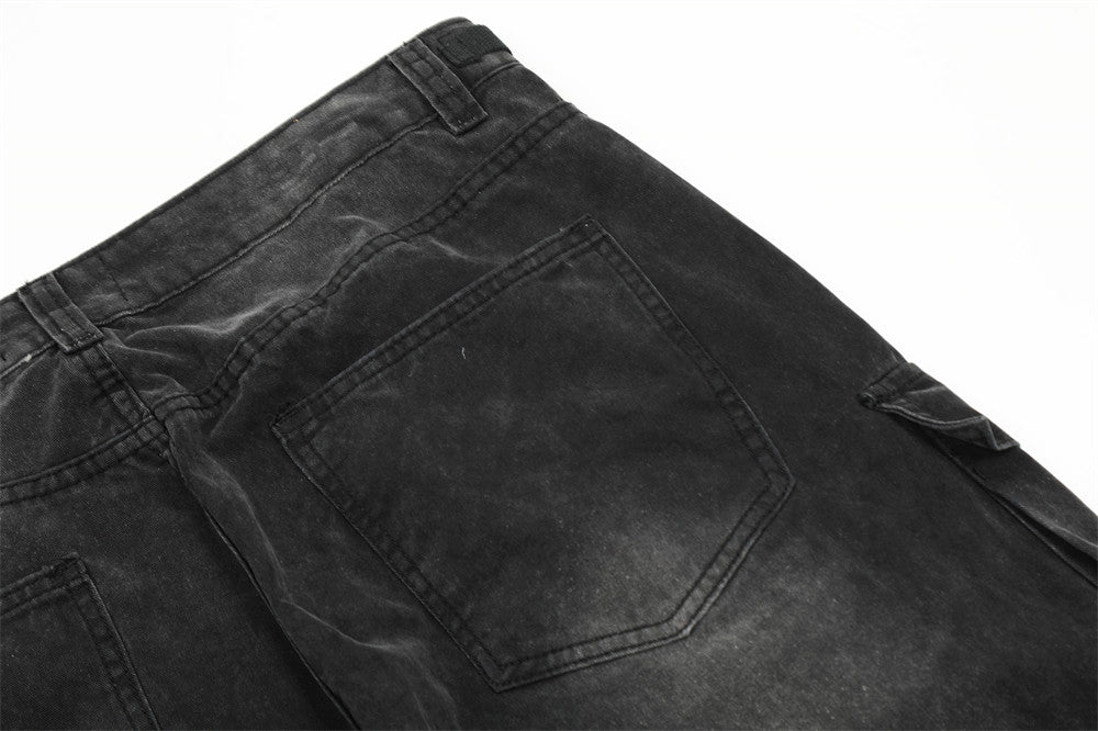 Multi-Pocket Crane Tactical Denim Pants PinkLimes Trending Streetwear