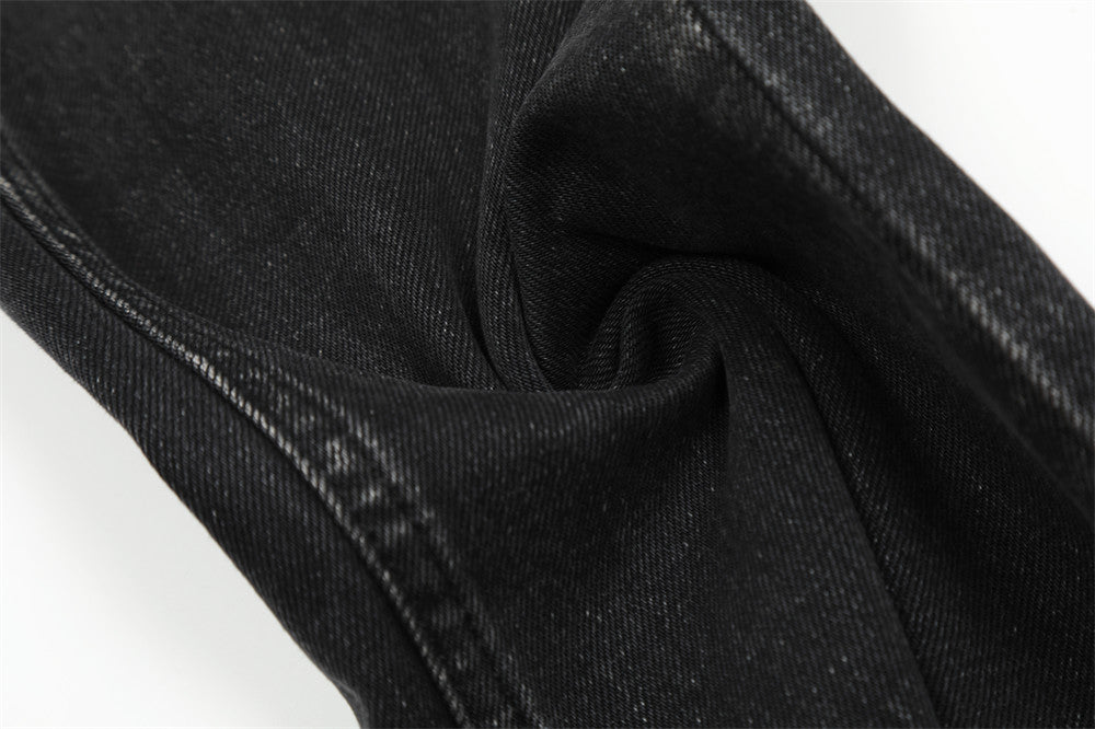Loose Fit Washed Denim Straight Jeans PinkLimes Trending Streetwear