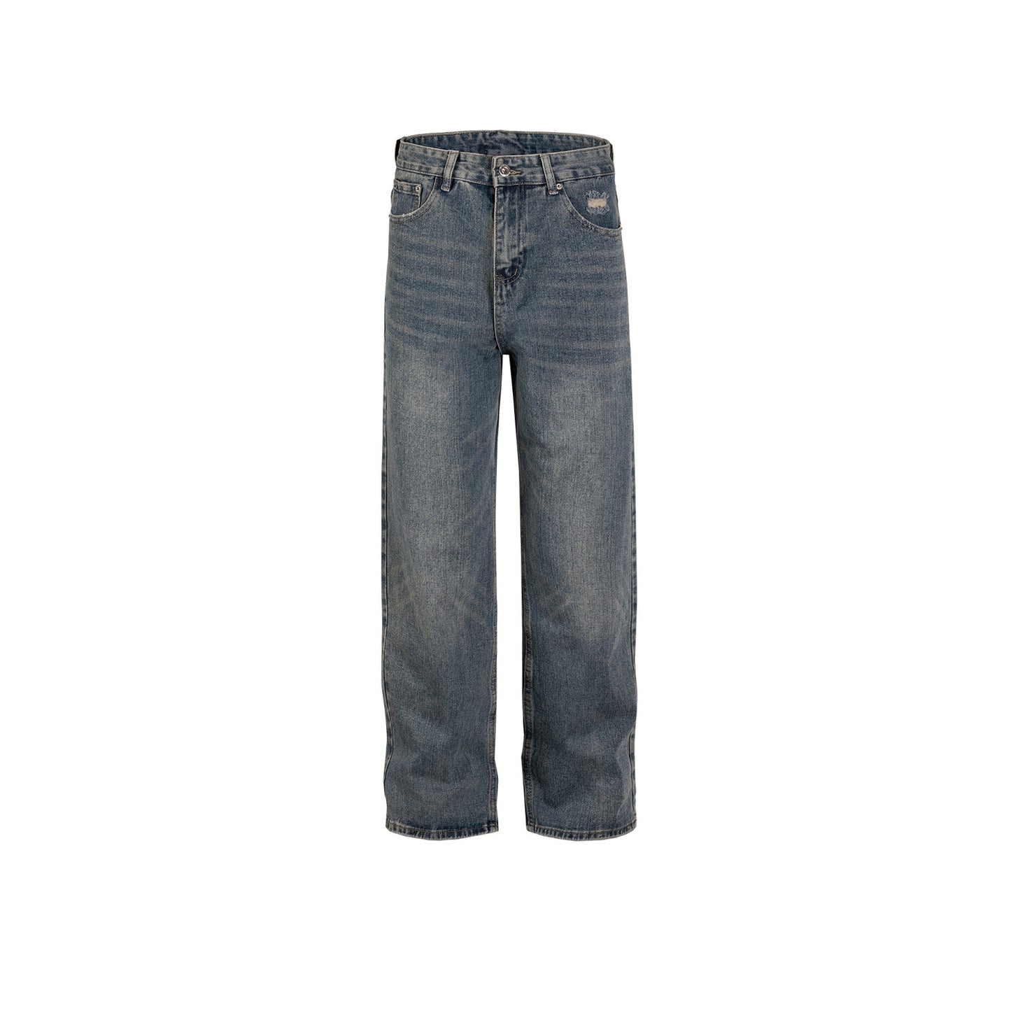 Urban Navy Ripped Cuff Jeans Navy Blue PinkLimes Trending Streetwear