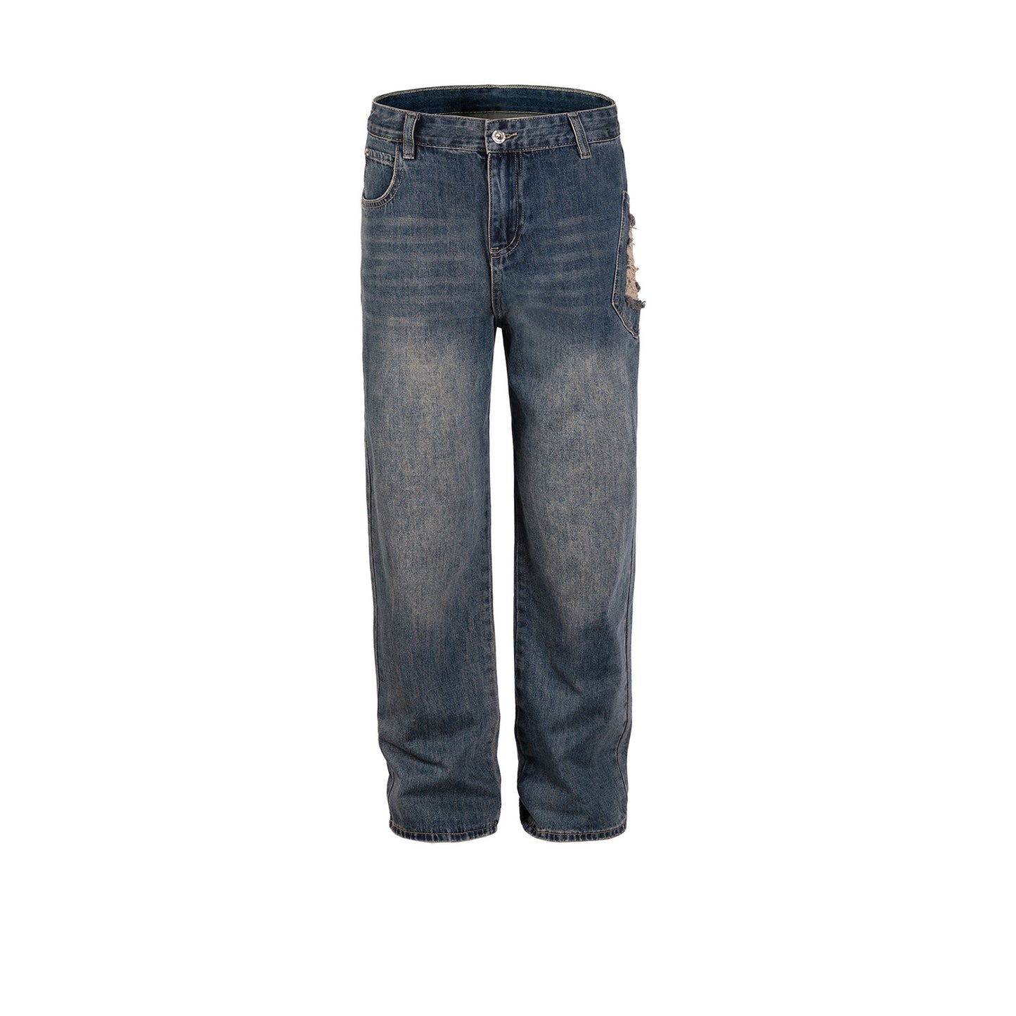 Urban Ripped Straight Jeans PinkLimes Trending Streetwear