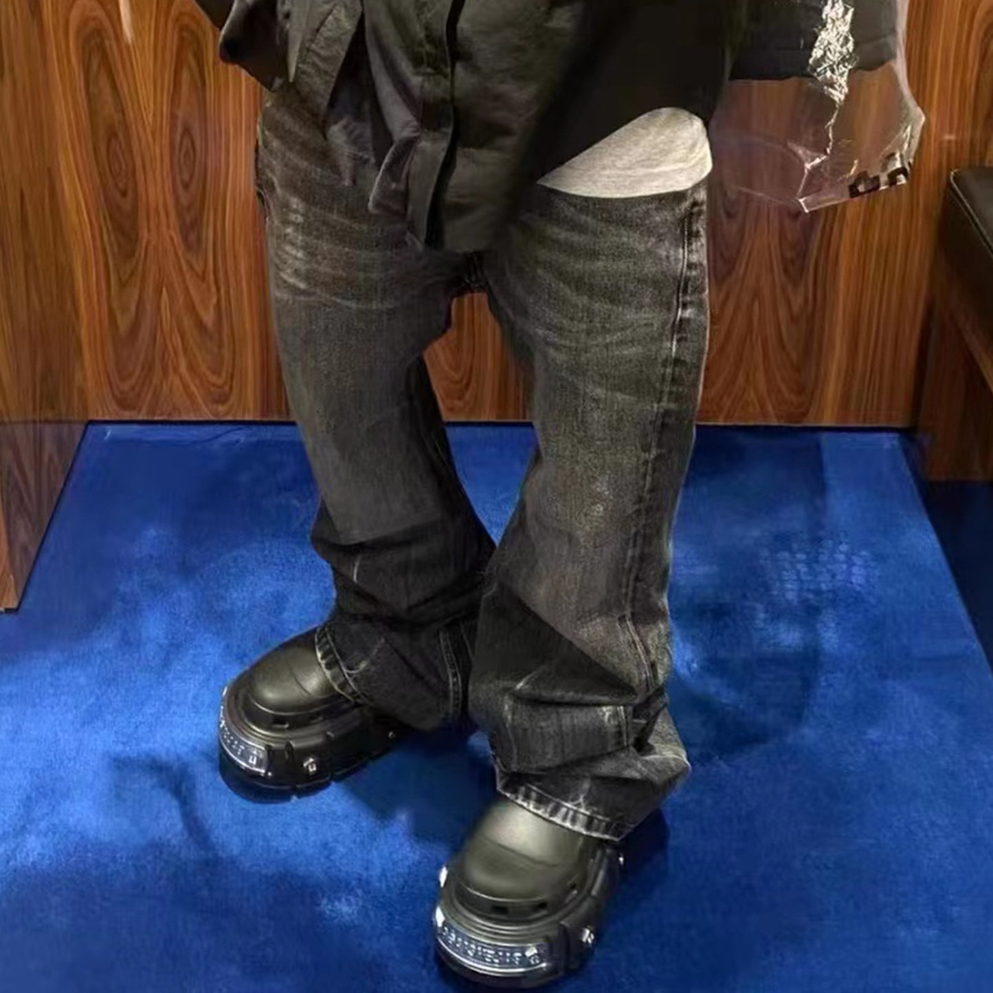 Tear‑Washed Jeans PinkLimes Trending Streetwear