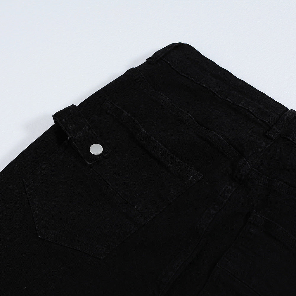 American-Style Washed Straight Jeans PinkLimes Trending Streetwear