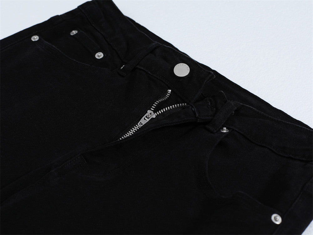 American-Style Washed Straight Jeans PinkLimes Trending Streetwear