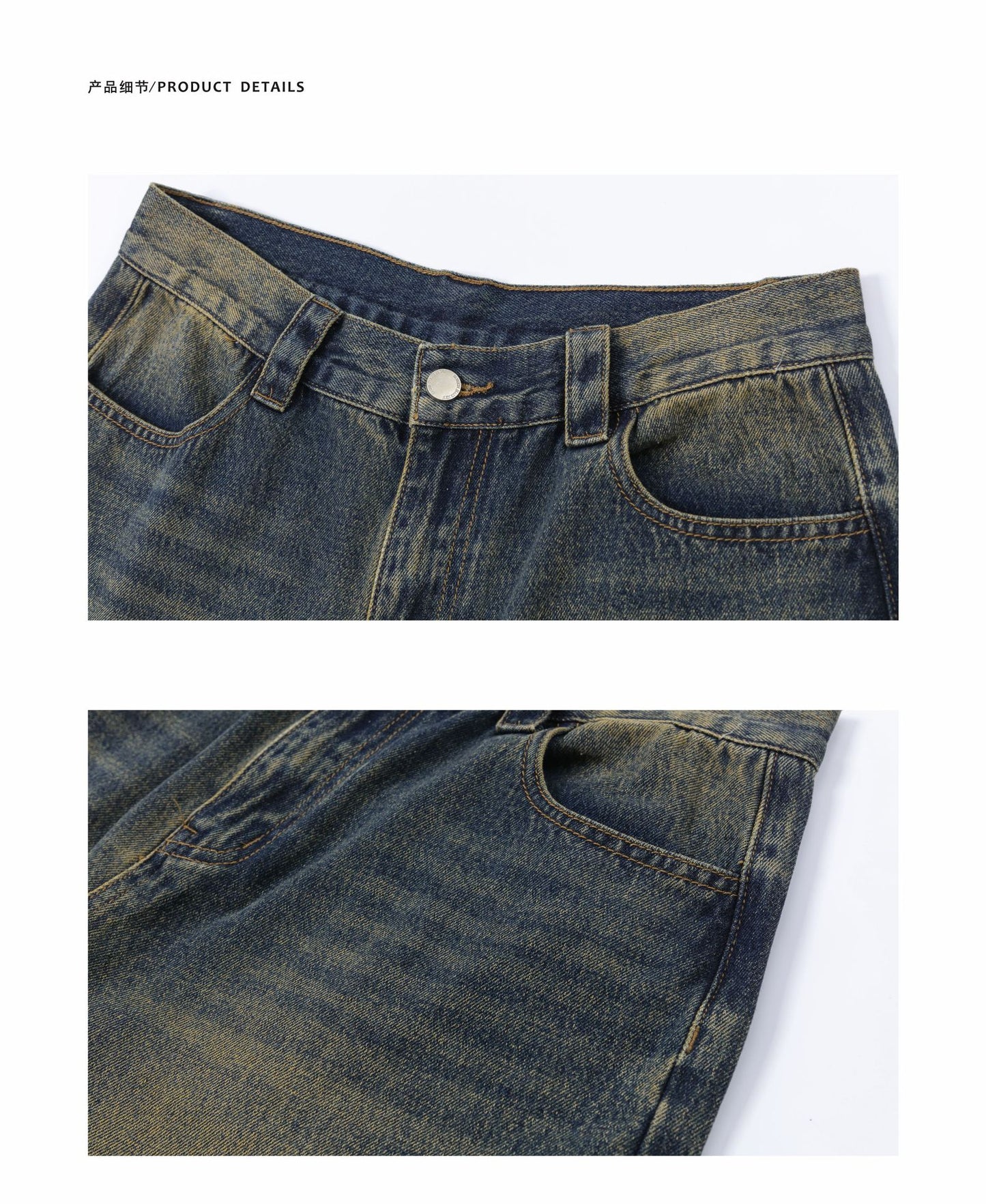 Retro Blue Washed Loose Jeans PinkLimes Trending Streetwear