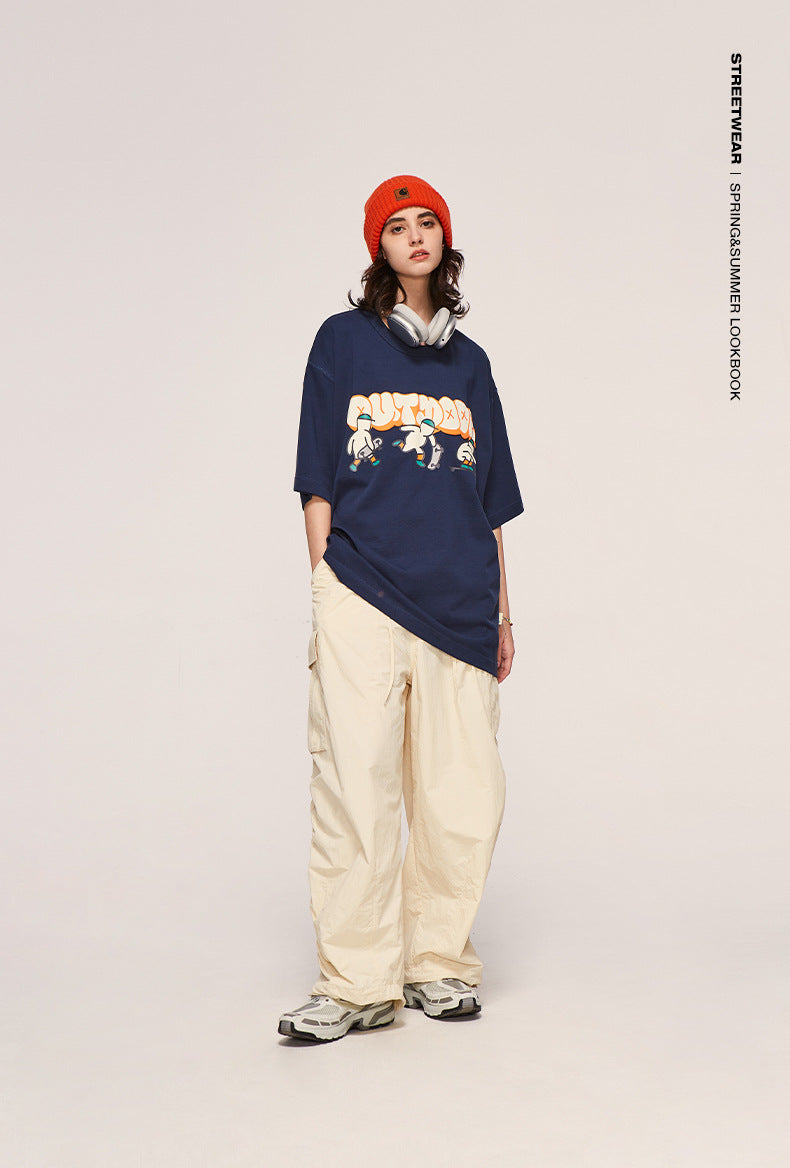 Fine Pattern Wide Leg Cargo Pants PinkLimes Trending Streetwear