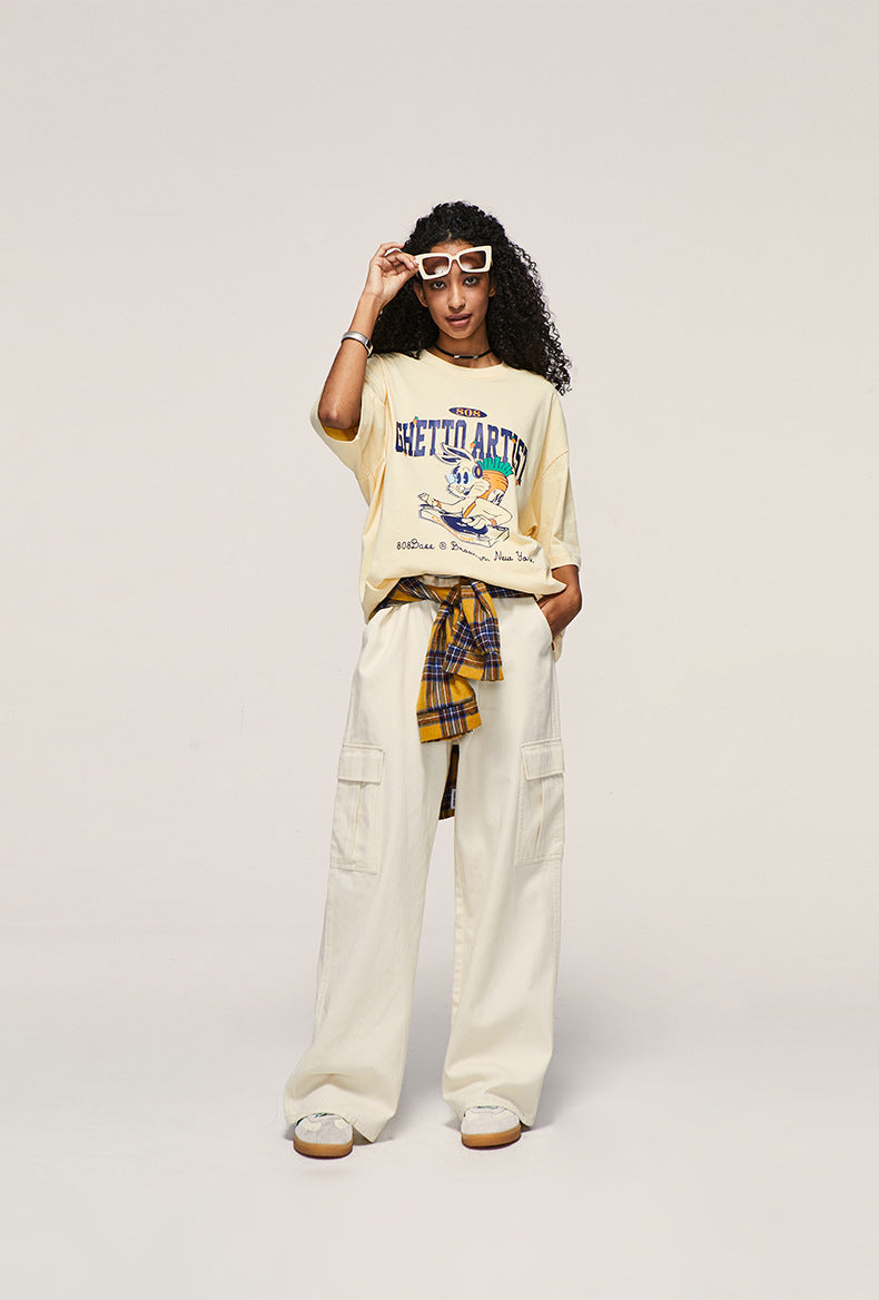 Wide Leg Workwear Cargo Pants PinkLimes Trending Streetwear