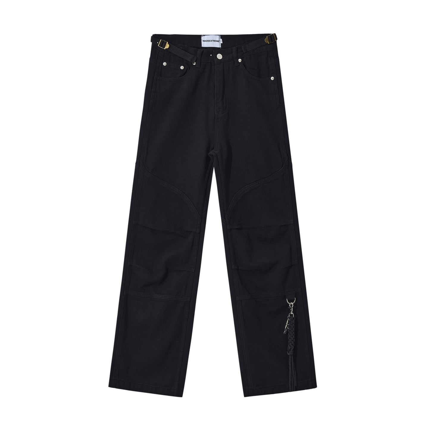 MADEEXTREME Vibe Loose Cleanfit Cargo Pants Black PinkLimes Trending Streetwear
