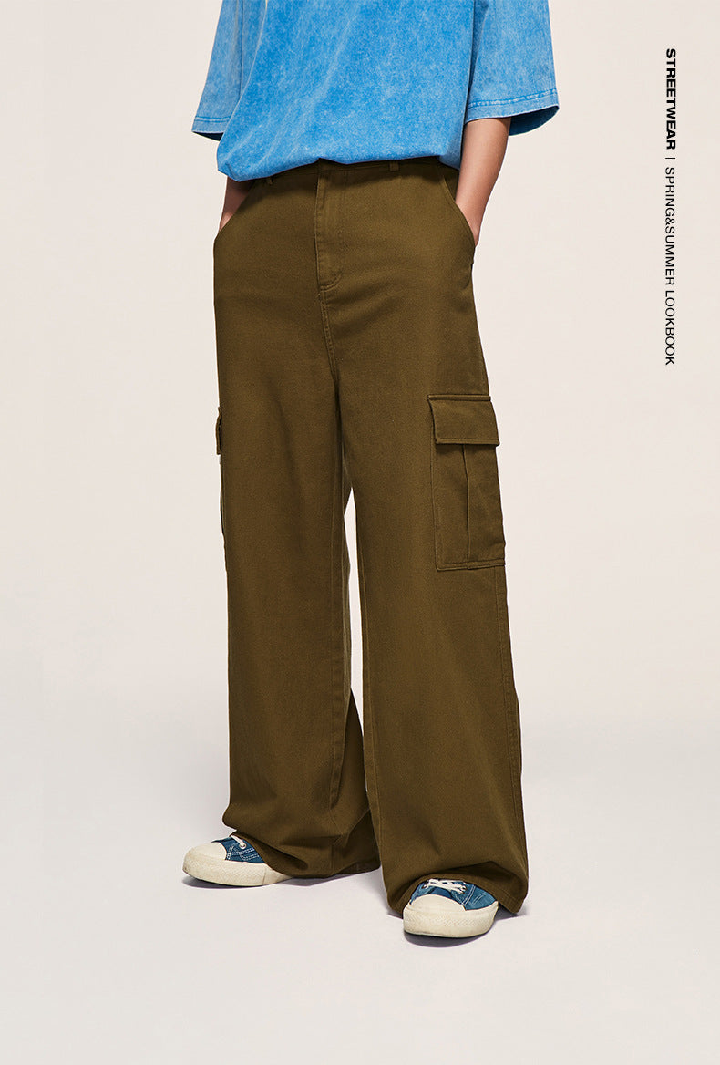 Wide Leg Workwear Cargo Pants PinkLimes Trending Streetwear