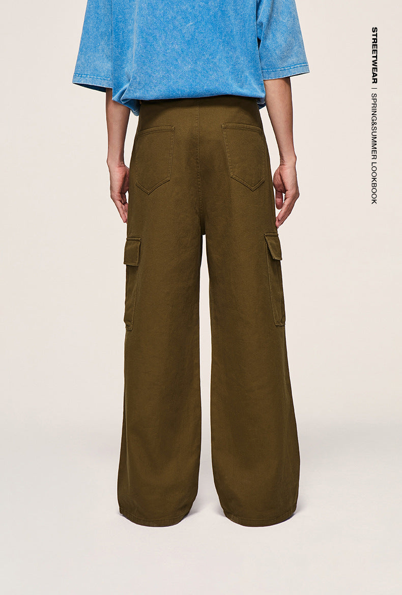 Wide Leg Workwear Cargo Pants PinkLimes Trending Streetwear