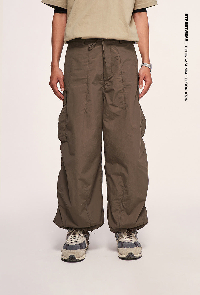Fine Pattern Wide Leg Cargo Pants PinkLimes Trending Streetwear