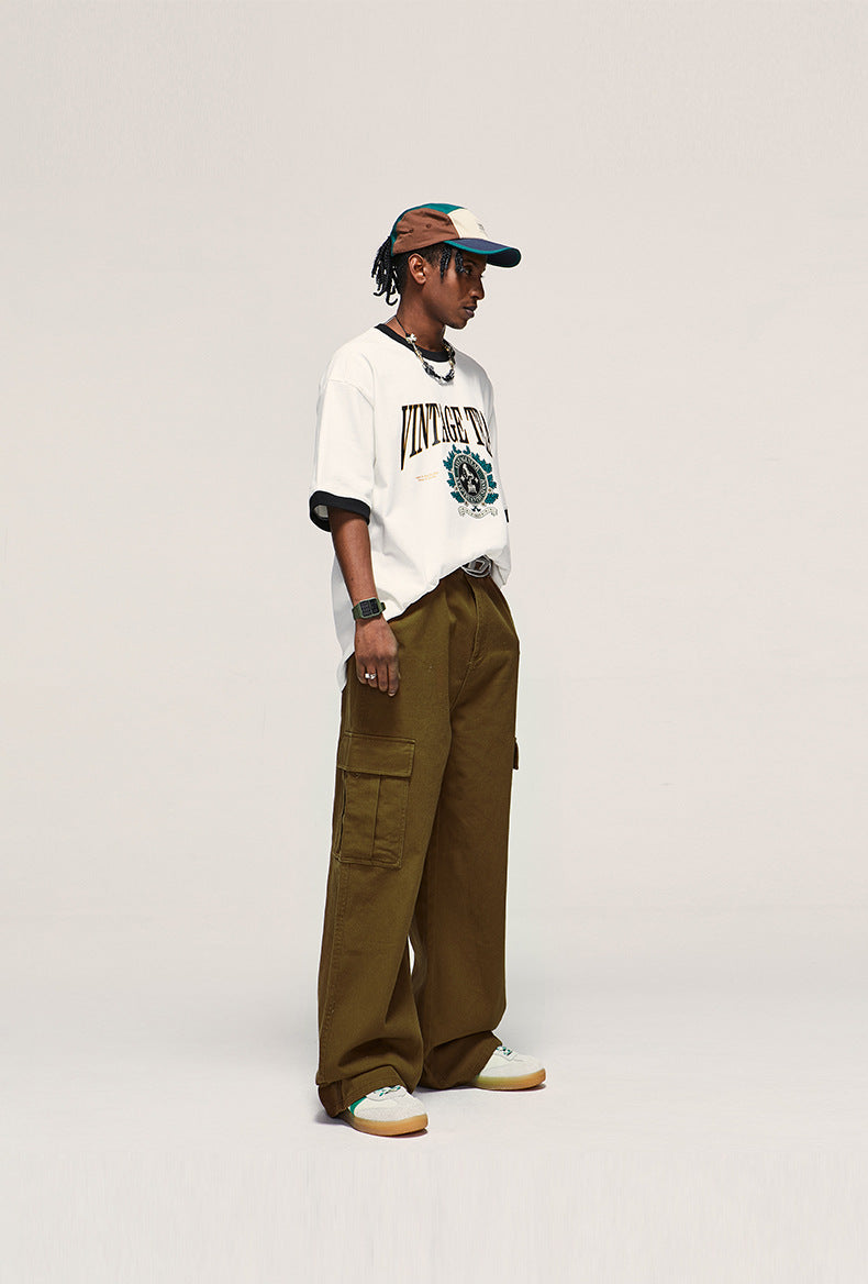 Wide Leg Workwear Cargo Pants PinkLimes Trending Streetwear
