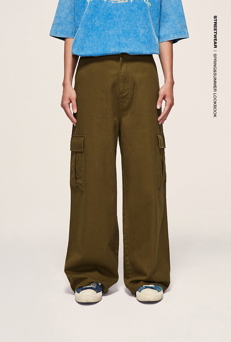 Wide Leg Workwear Cargo Pants PinkLimes Trending Streetwear