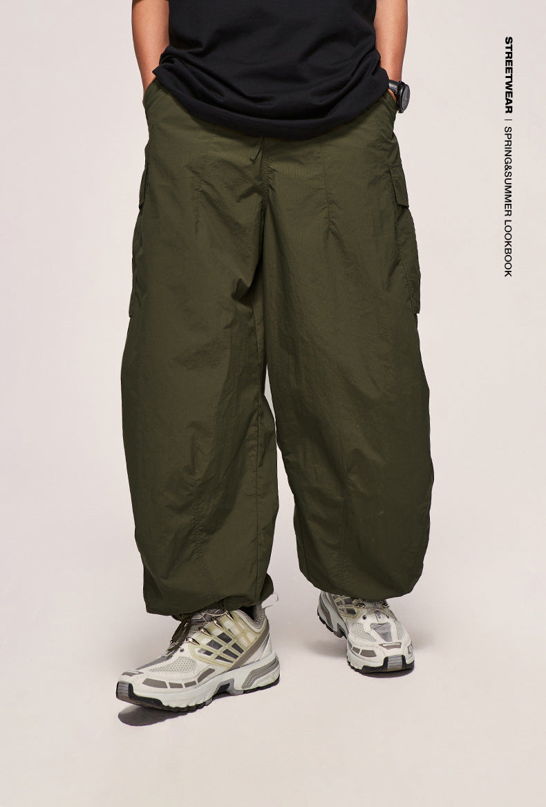 Fine Pattern Wide Leg Cargo Pants PinkLimes Trending Streetwear