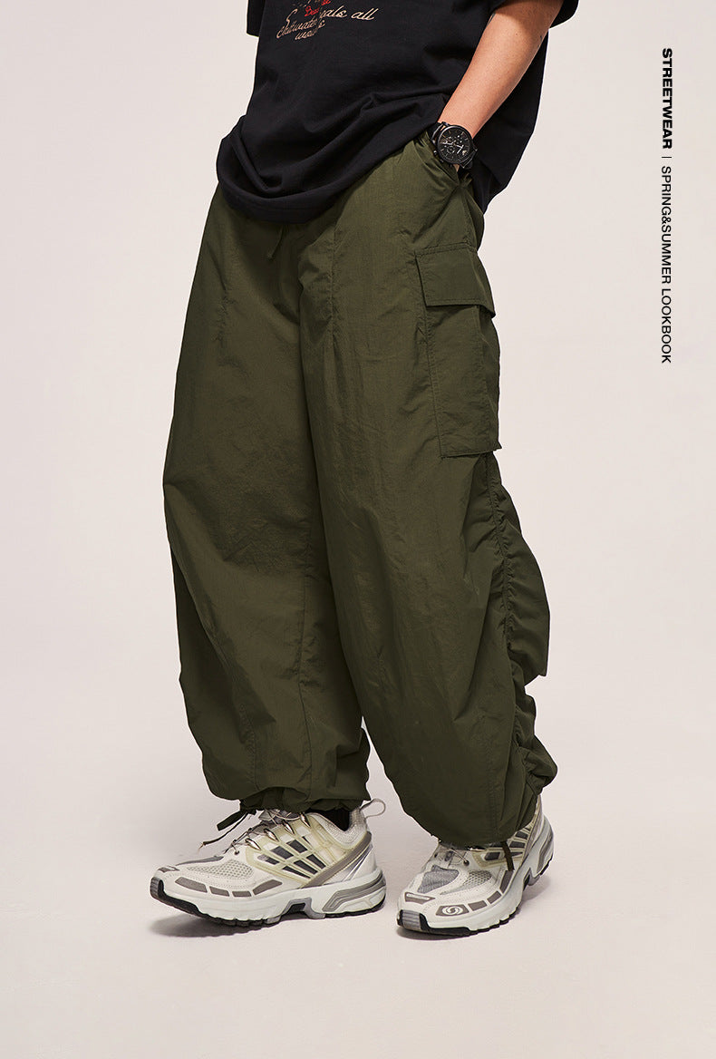 Fine Pattern Wide Leg Cargo Pants PinkLimes Trending Streetwear