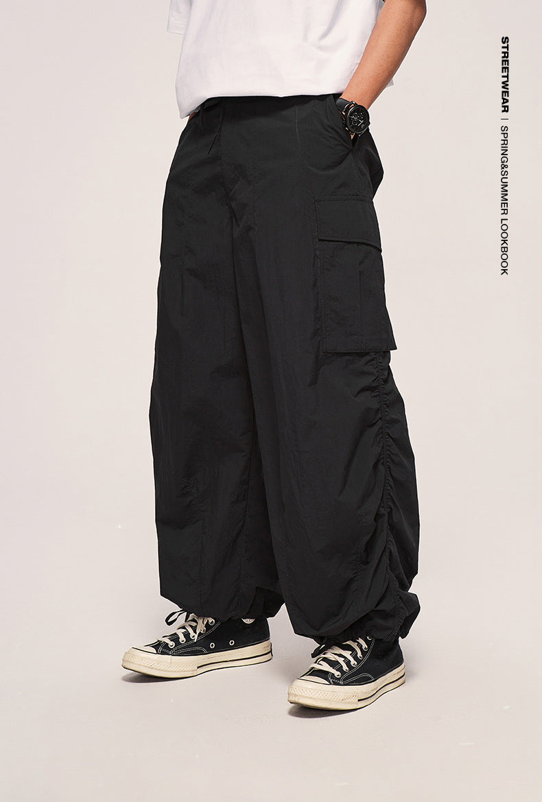 Fine Pattern Wide Leg Cargo Pants PinkLimes Trending Streetwear
