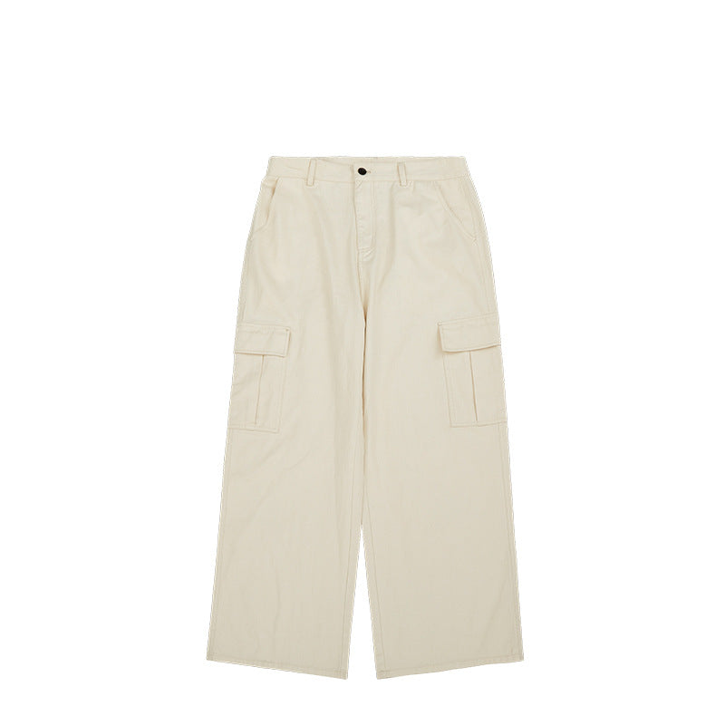 Wide Leg Workwear Cargo Pants Beige PinkLimes Trending Streetwear