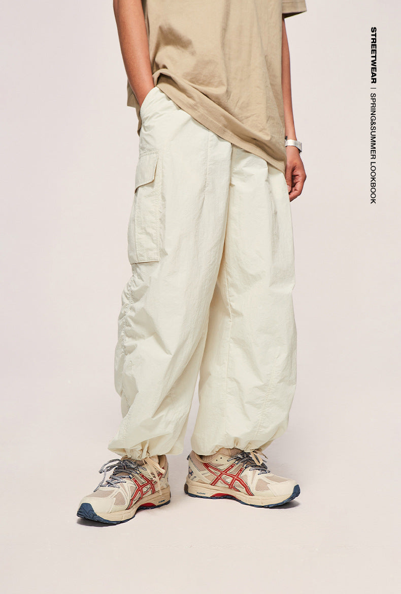 Fine Pattern Wide Leg Cargo Pants PinkLimes Trending Streetwear