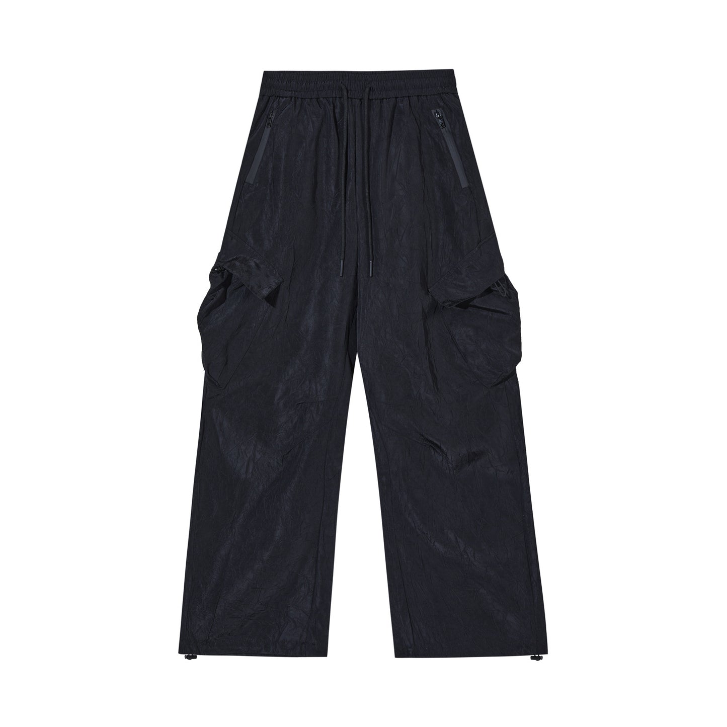 MADEEXTREME Retro Pleated Paratrooper Cargo Pants Black PinkLimes Trending Streetwear