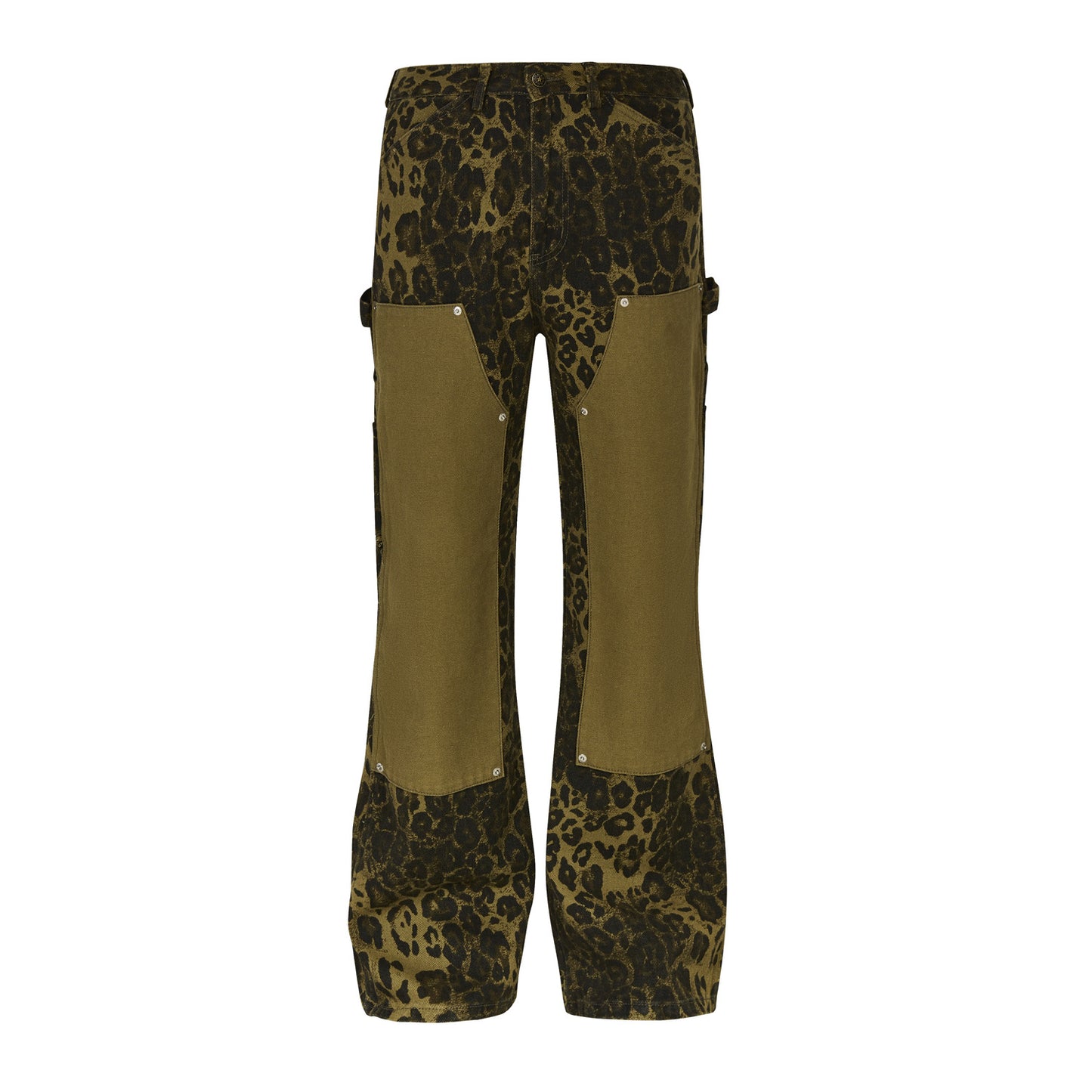 MADEEXTREME Leopard Stitch Cargo Pants Leopard Print PinkLimes Trending Streetwear