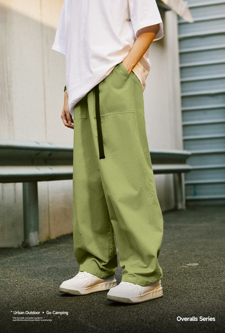 Japanese Loose Tooling Wide Leg Cargo Pants PinkLimes Trending Streetwear
