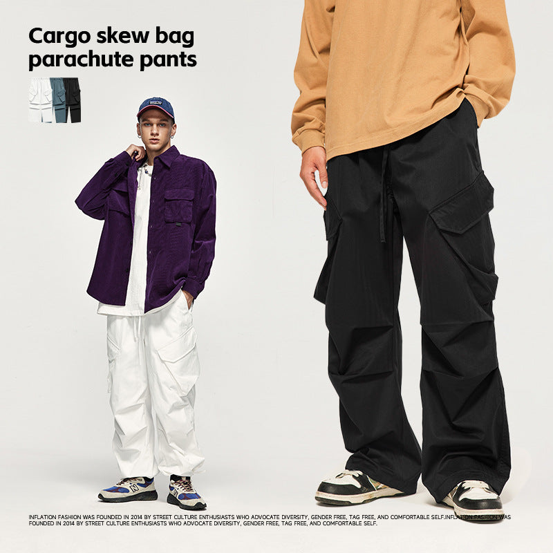 Functional Workwear Wide Leg Cargo Pants PinkLimes Trending Streetwear