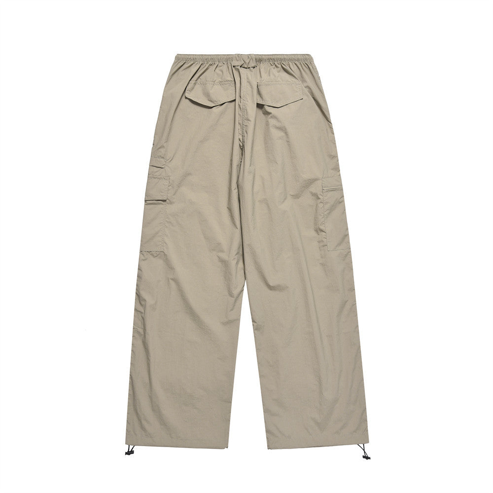 American Pleated Drawstring Cargo Pants PinkLimes Trending Streetwear
