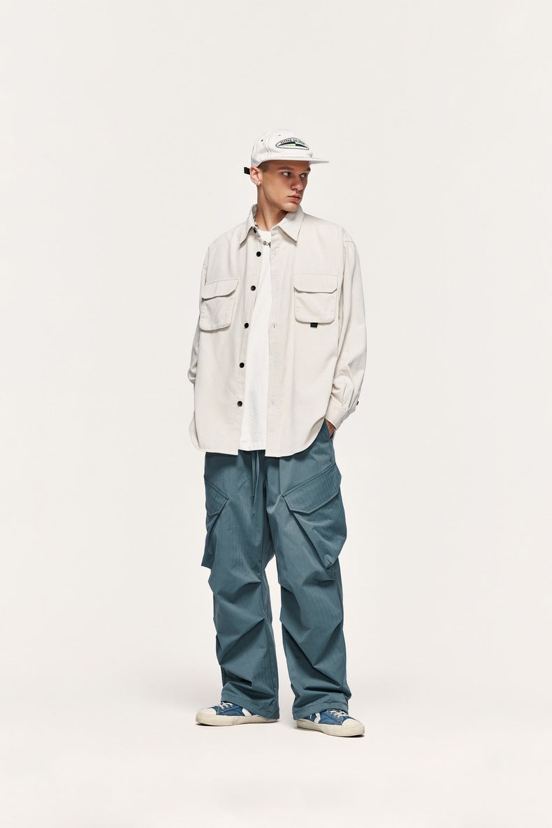 Functional Workwear Wide Leg Cargo Pants PinkLimes Trending Streetwear