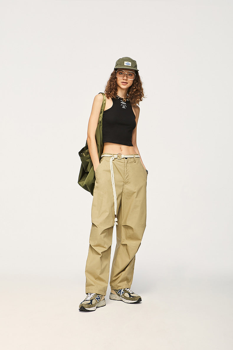 Two-Way Paratrooper Wide Leg Cargo Pants PinkLimes Trending Streetwear