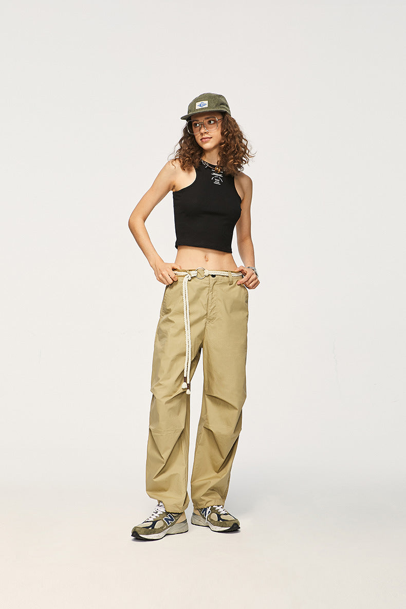 Two-Way Paratrooper Wide Leg Cargo Pants PinkLimes Trending Streetwear