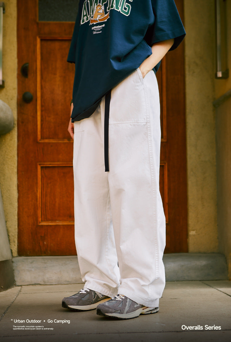 Japanese Loose Tooling Wide Leg Cargo Pants PinkLimes Trending Streetwear