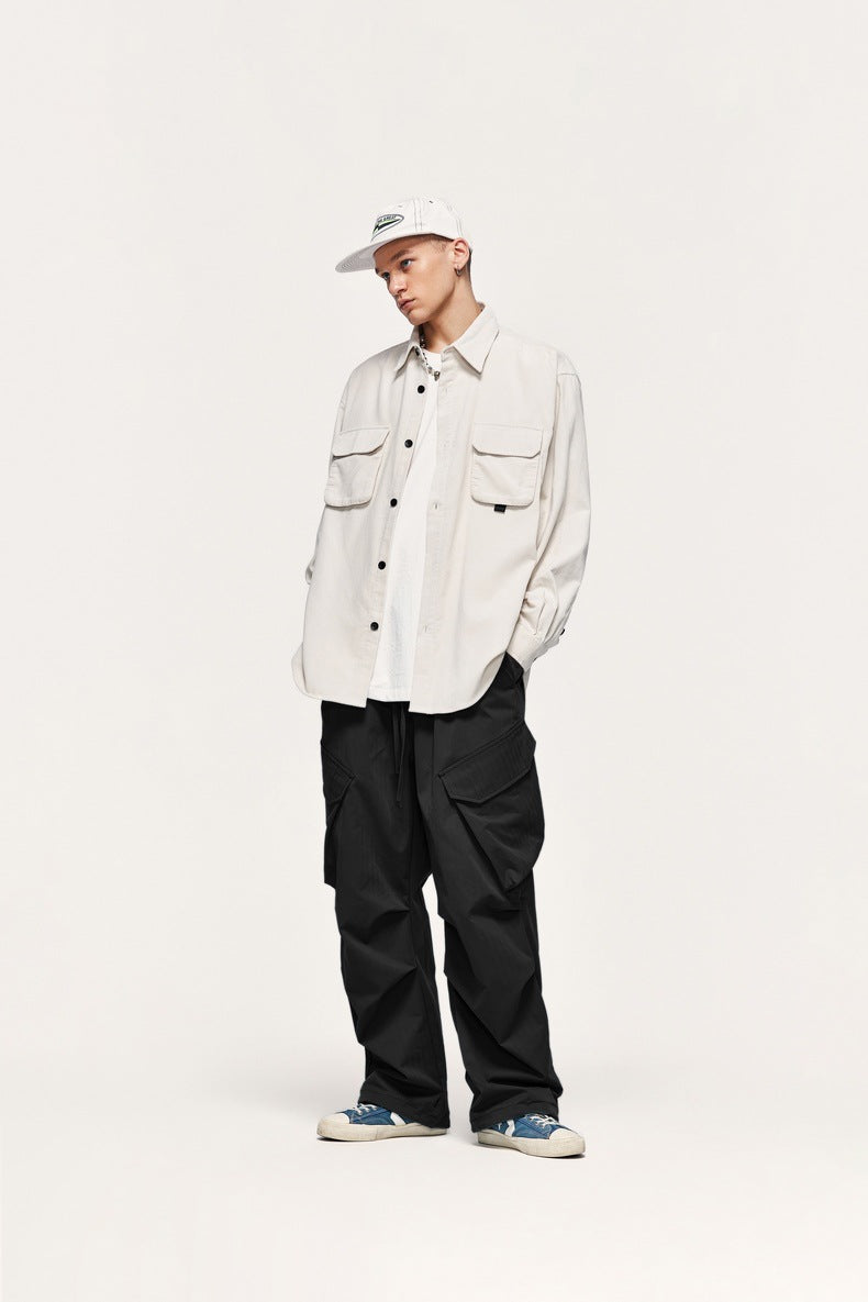 Functional Workwear Wide Leg Cargo Pants PinkLimes Trending Streetwear