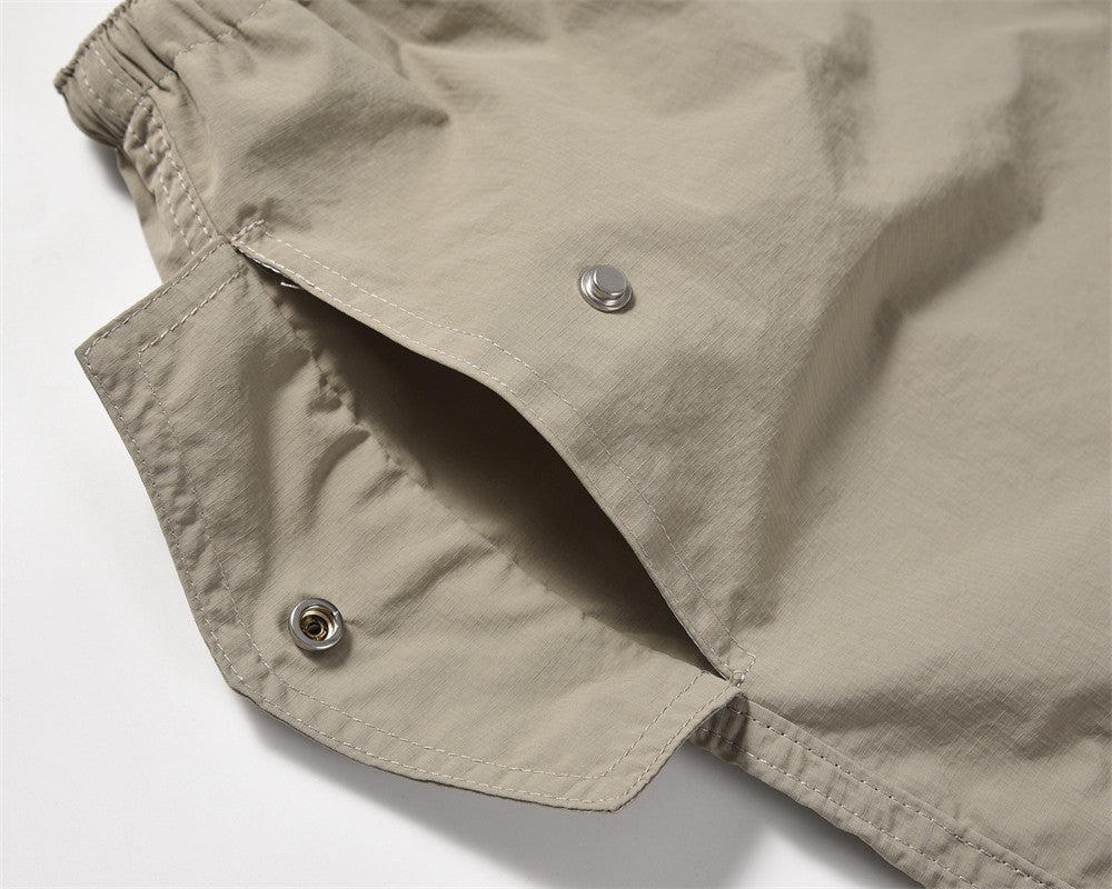 American Pleated Drawstring Cargo Pants PinkLimes Trending Streetwear