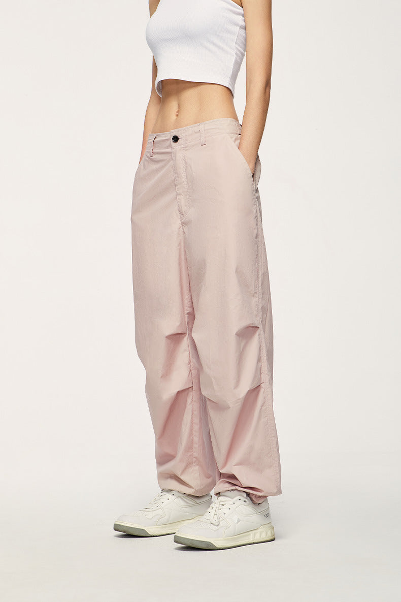 Two-Way Paratrooper Wide Leg Cargo Pants PinkLimes Trending Streetwear