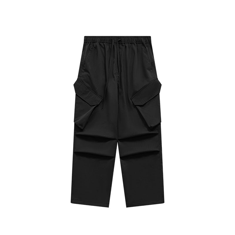 Functional Workwear Wide Leg Cargo Pants Black PinkLimes Trending Streetwear