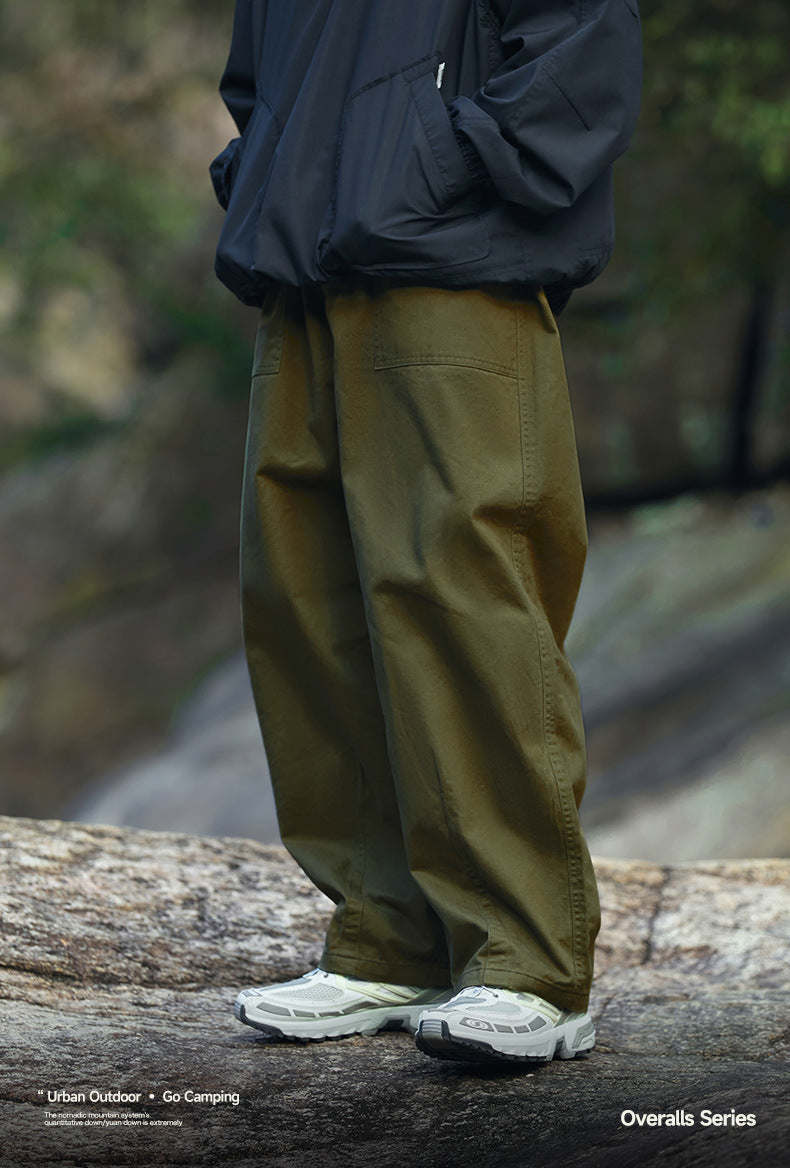 Japanese Loose Tooling Wide Leg Cargo Pants PinkLimes Trending Streetwear