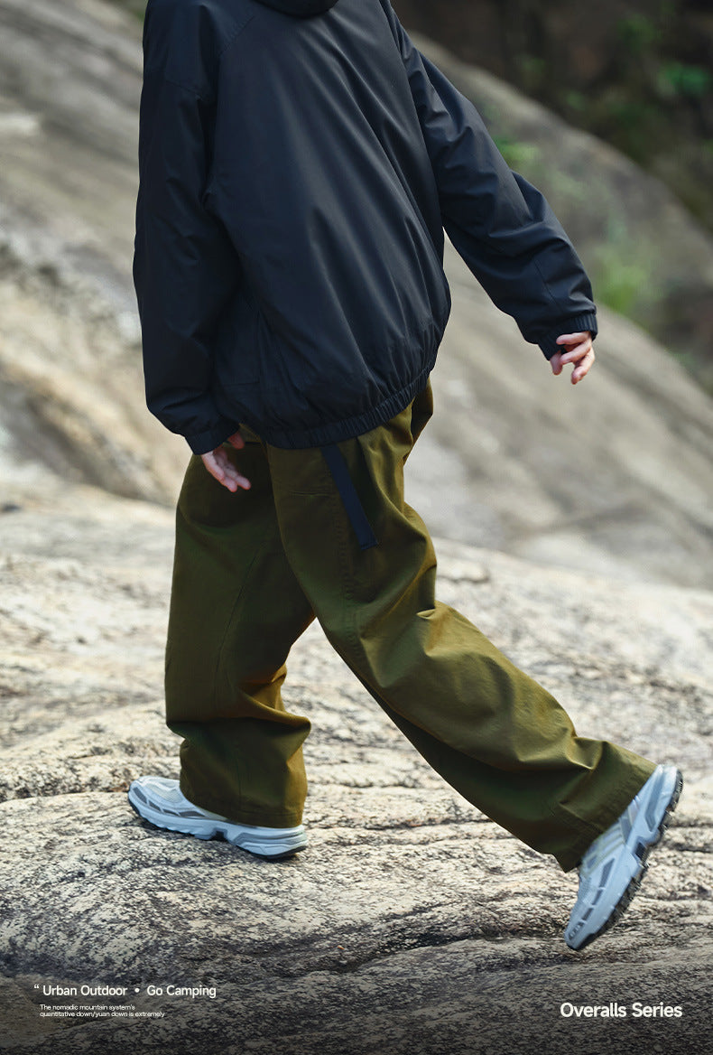 Japanese Loose Tooling Wide Leg Cargo Pants PinkLimes Trending Streetwear
