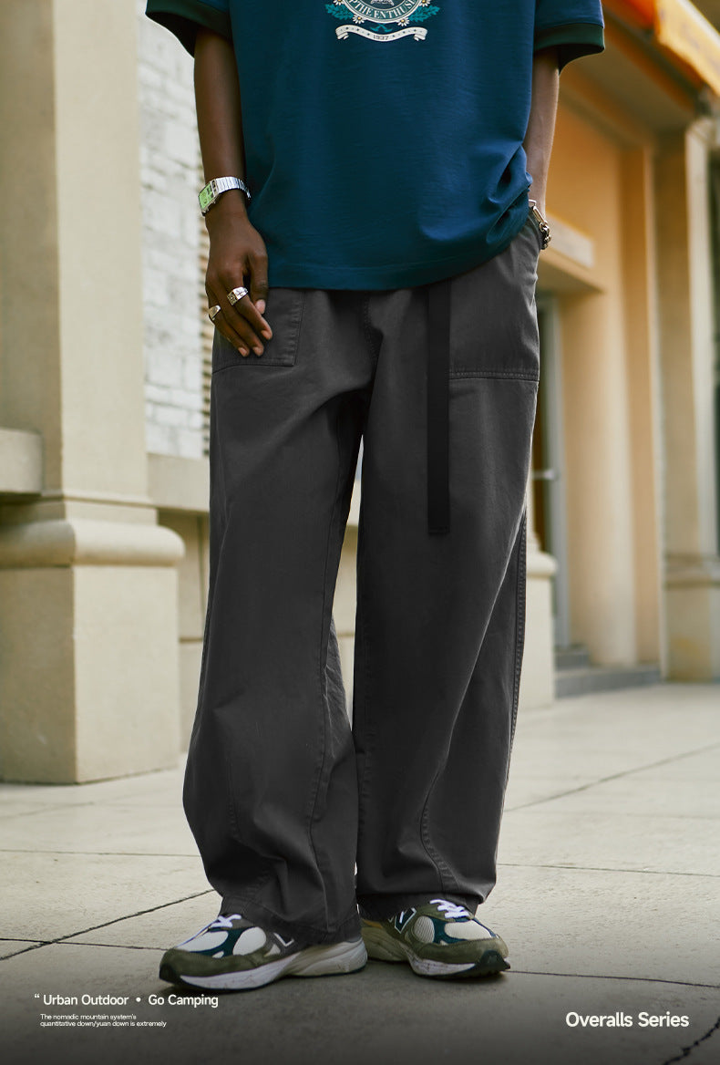 Japanese Loose Tooling Wide Leg Cargo Pants PinkLimes Trending Streetwear