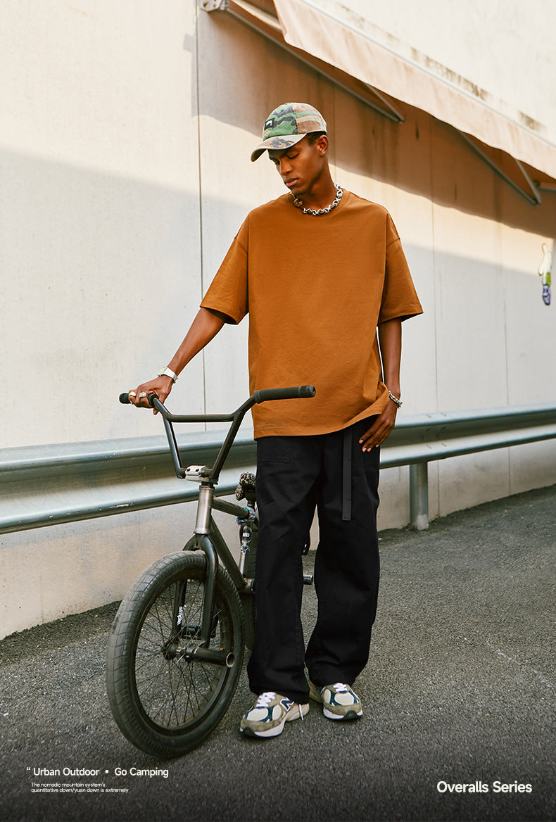 Japanese Loose Tooling Wide Leg Cargo Pants PinkLimes Trending Streetwear