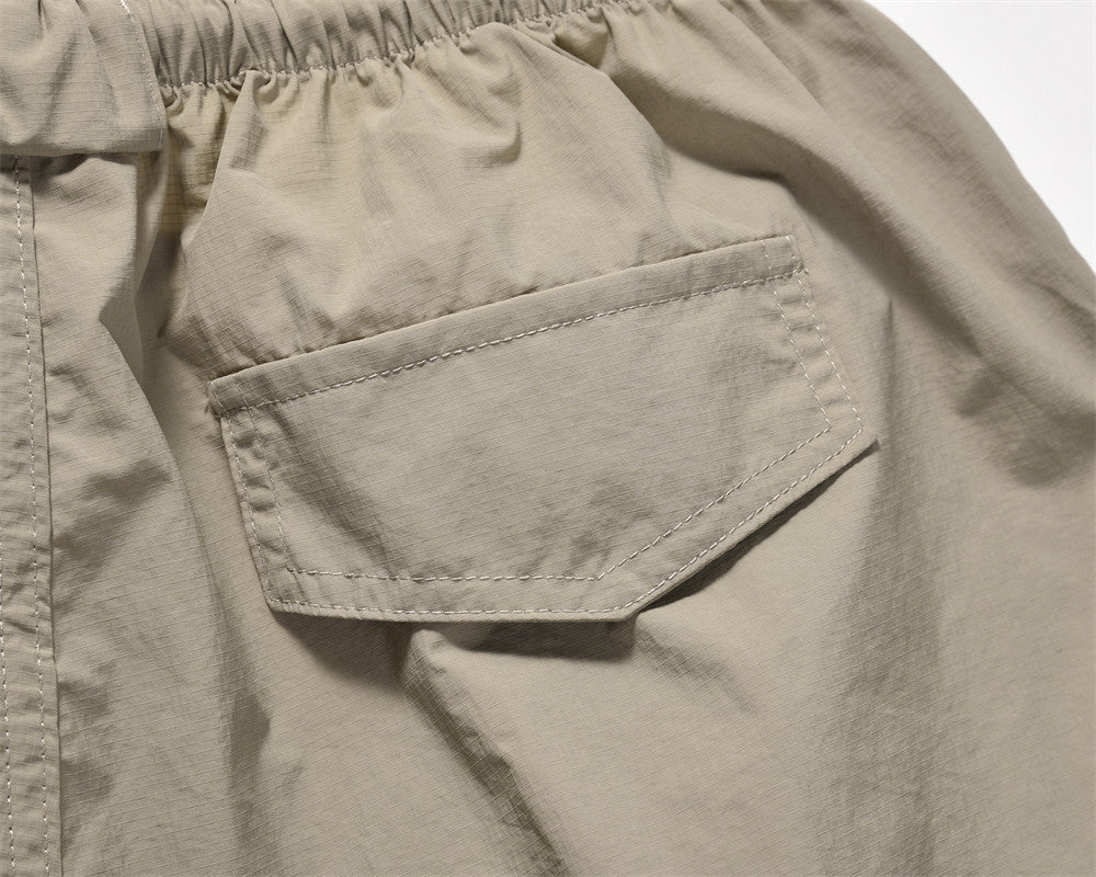 American Pleated Drawstring Cargo Pants PinkLimes Trending Streetwear