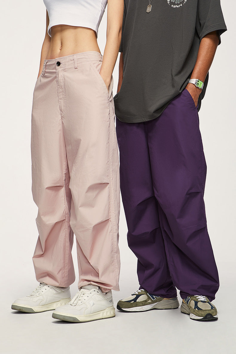Two-Way Paratrooper Wide Leg Cargo Pants PinkLimes Trending Streetwear