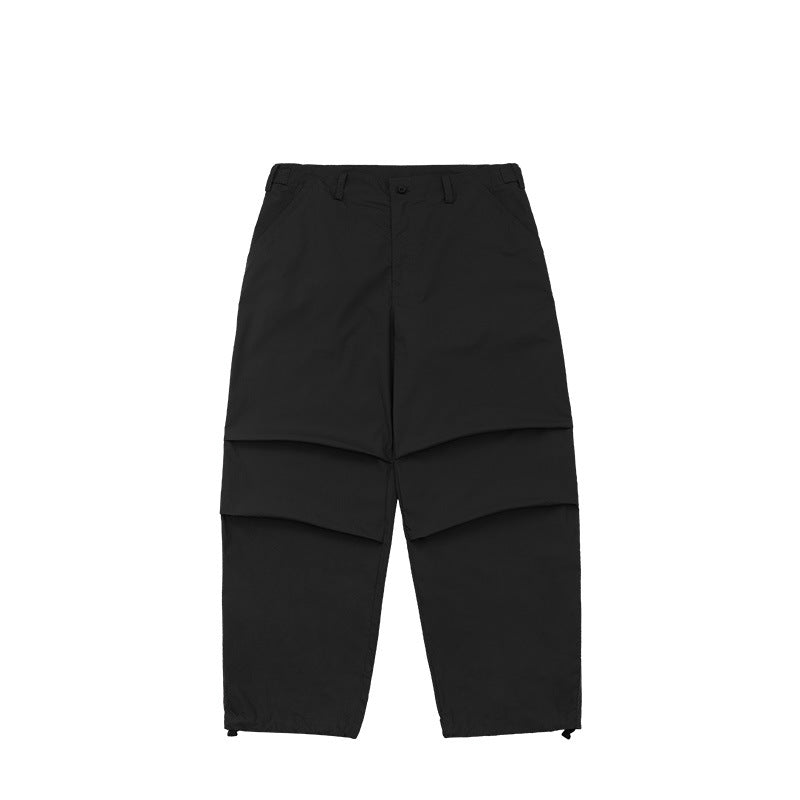 Two-Way Paratrooper Wide Leg Cargo Pants Black PinkLimes Trending Streetwear