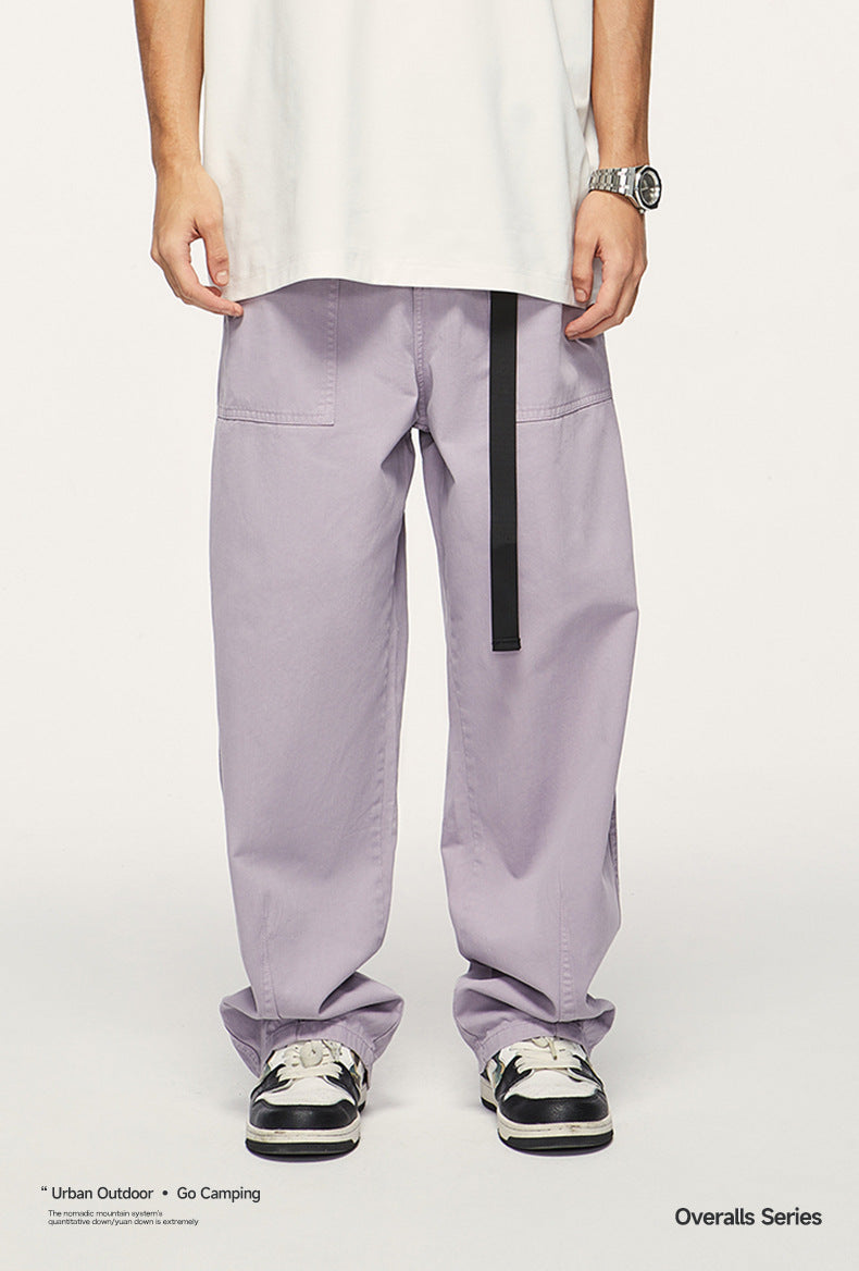 Japanese Loose Tooling Wide Leg Cargo Pants PinkLimes Trending Streetwear