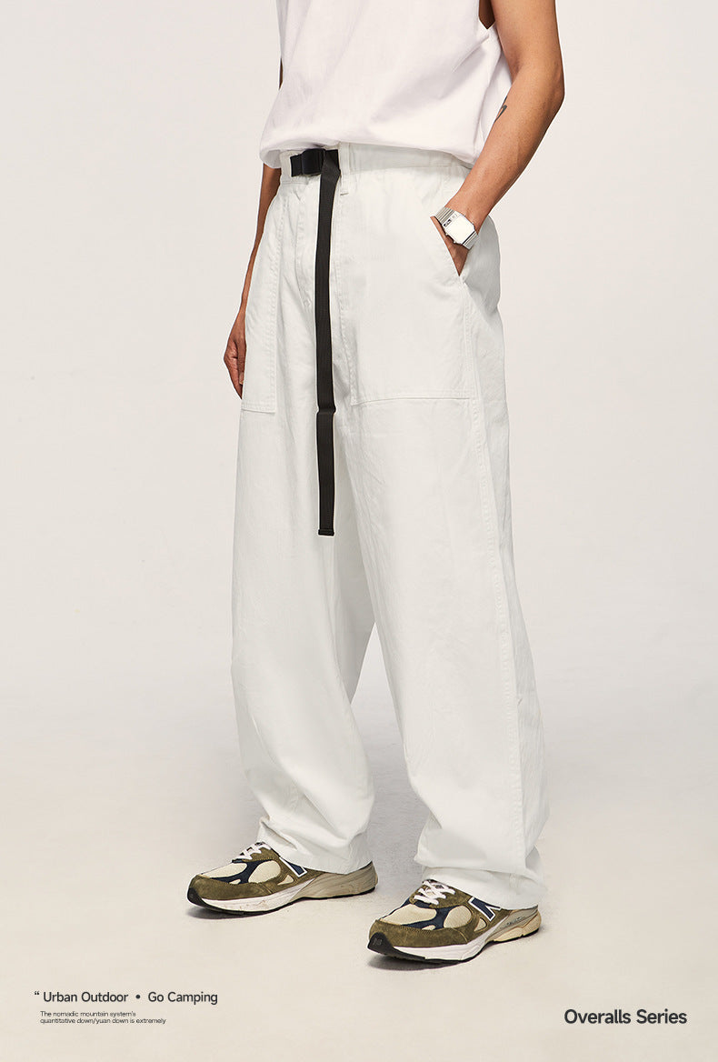 Japanese Loose Tooling Wide Leg Cargo Pants PinkLimes Trending Streetwear