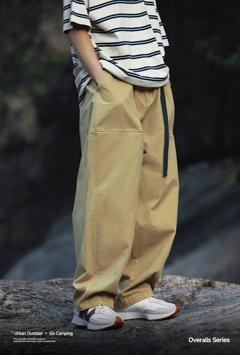 Japanese Loose Tooling Wide Leg Cargo Pants PinkLimes Trending Streetwear