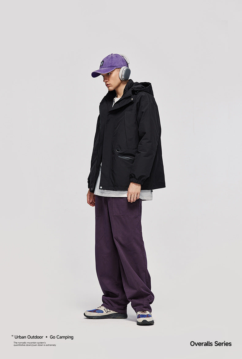 Japanese Loose Tooling Wide Leg Cargo Pants PinkLimes Trending Streetwear