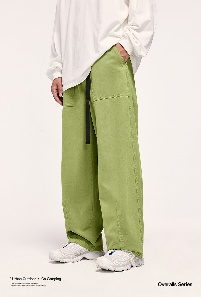 Japanese Loose Tooling Wide Leg Cargo Pants PinkLimes Trending Streetwear
